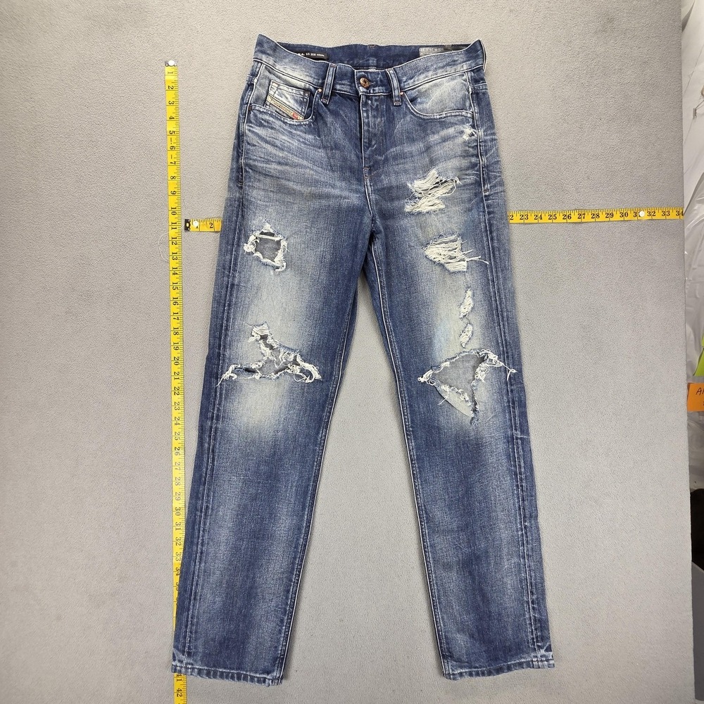 Diesel Jeans Womens 29x32 Blue Kameron Relaxed Boyfriend High Waist 0848I